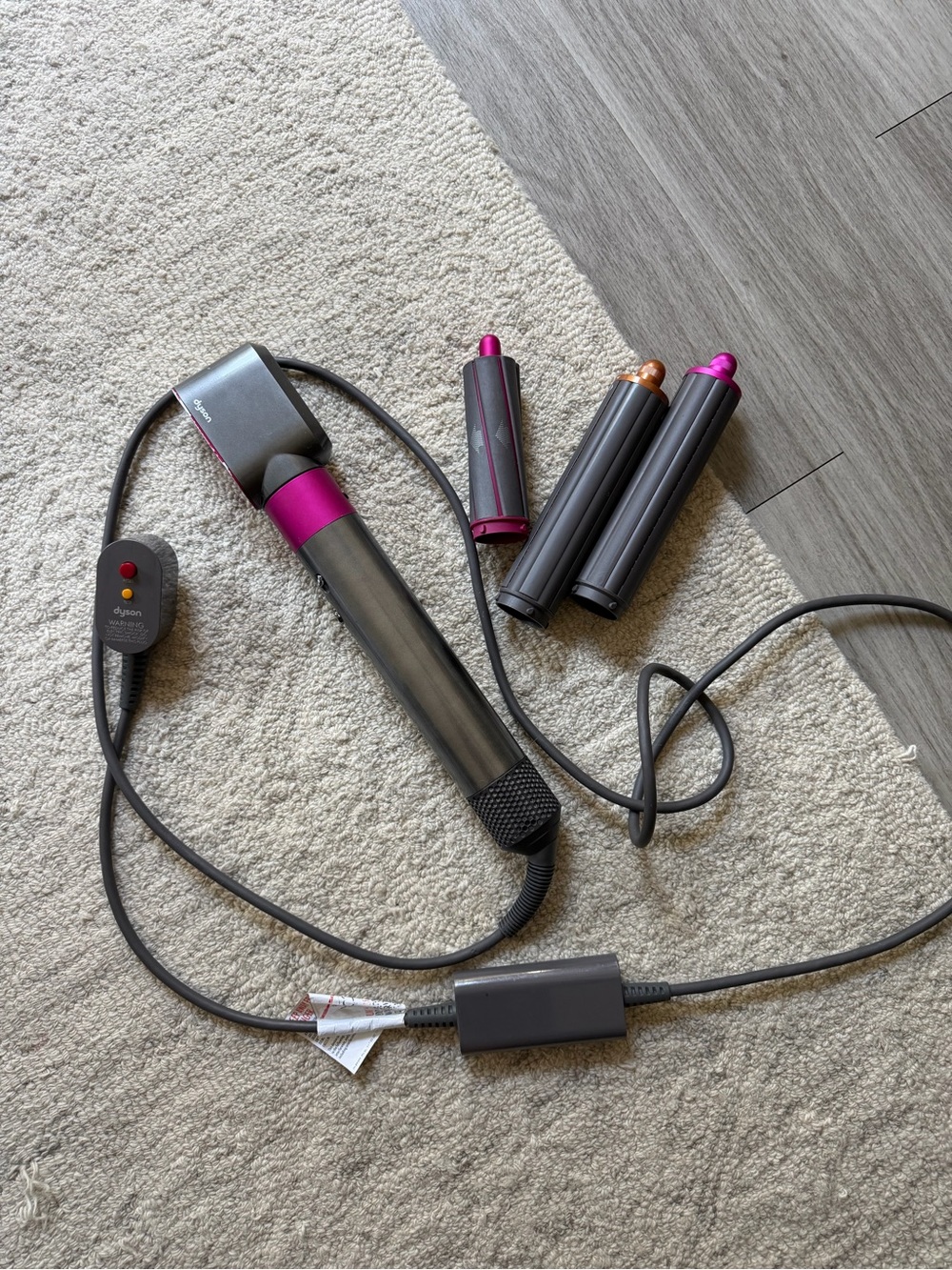 Dyson Airwrap Multi-Styler Hair Tool with Dark Gray and Magenta Accents